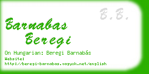 barnabas beregi business card